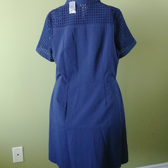 NWT, SIZE 14, 70% COTTON, 27% POLYESTER, 3% ELASTHANNE/SPANDEX, DARK BLUE COLOR - Picture 6 of 13